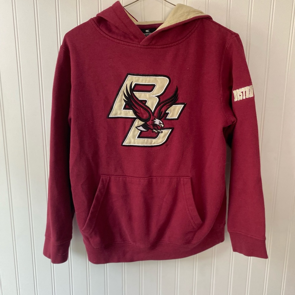 Boston College Kids Maroon Hoodie size medium (12-14)